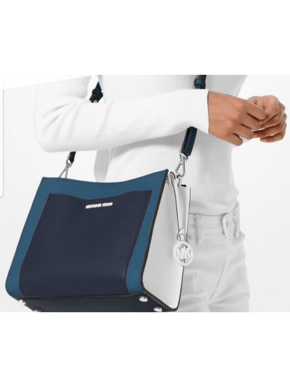 Authentic Michael Kors Gemma Colorblock Top Handle Crossbody Bag like NEW!